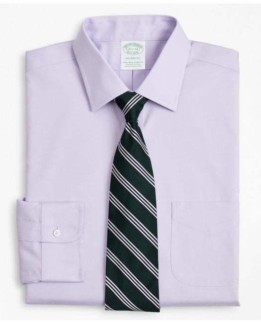 Brooks Brothers Men's Stretch Milano Slim-Fit Dress Shirt Lavender