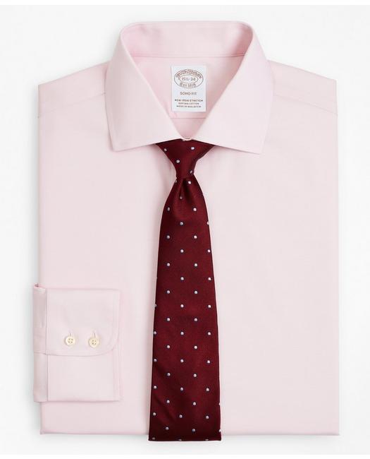 Brooks Brothers Men's Stretch Soho Extra-Slim-Fit Dress Shirt Pink