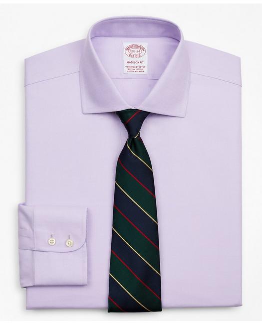 Brooks Brothers Men's Stretch Madison Relaxed-Fit Dress Shirt Lavender