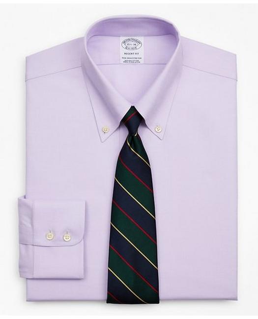 Brooks Brothers Men's Stretch Regent Regular-Fit Dress Shirt Lavender