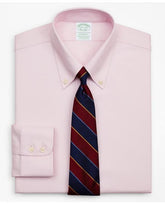 Brooks Brothers Men's Stretch Milano Slim-Fit Dress Shirt Pink