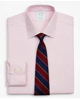 Brooks Brothers Men's Stretch Milano Slim-Fit Dress Shirt Pink