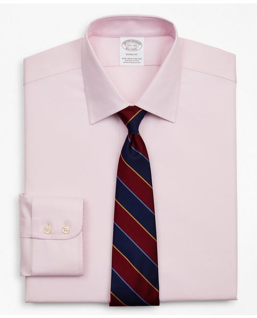 Brooks Brothers Men's Stretch Soho Extra-Slim-Fit Dress Shirt Pink