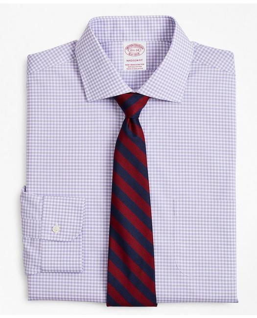 Brooks Brothers Men's Stretch Madison Relaxed-Fit Dress Shirt Lavender