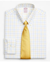 Brooks Brothers Men's Stretch Madison Relaxed-Fit Dress Shirt Yellow