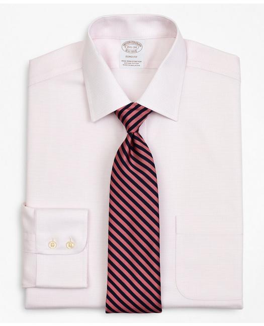 Brooks Brothers Men's Stretch Soho Extra-Slim-Fit Dress Shirt Pink