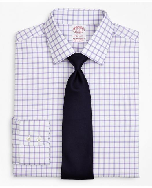 Brooks Brothers Men's Stretch Madison Relaxed-Fit Dress Shirt Lavender