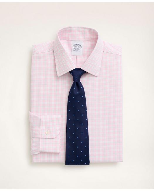 Brooks Brothers Men's Stretch Regent Regular-Fit Dress Shirt Pink