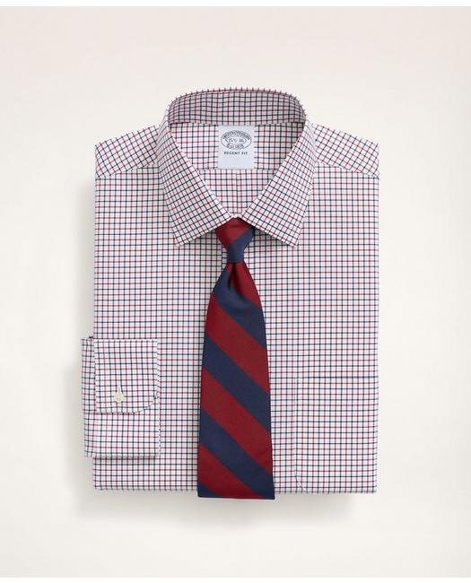 Brooks Brothers Men's Stretch Regent Regular-Fit Dress Shirt Red