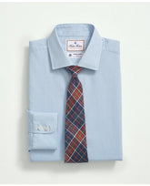 Brooks Brothers Men's X Thomas Mason Cotton-Linen English Spread Collar Light Blue