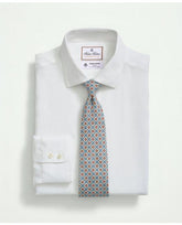 Brooks Brothers Men's X Thomas Mason Linen Poplin English Spread Collar White