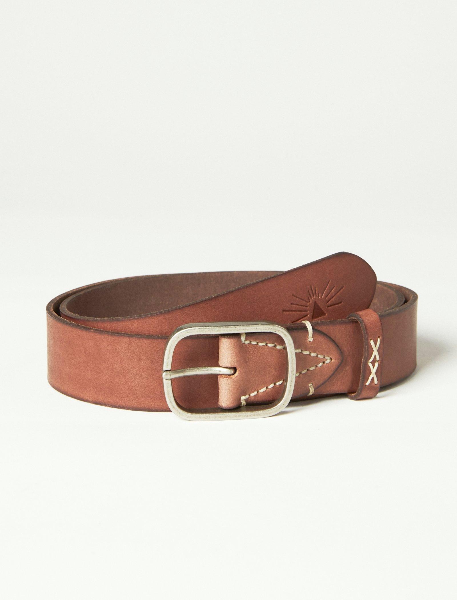 Lucky Brand Men's Embroidery Belt Brown