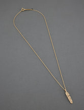 Lucky Brand Men's Feather Necklace Gold