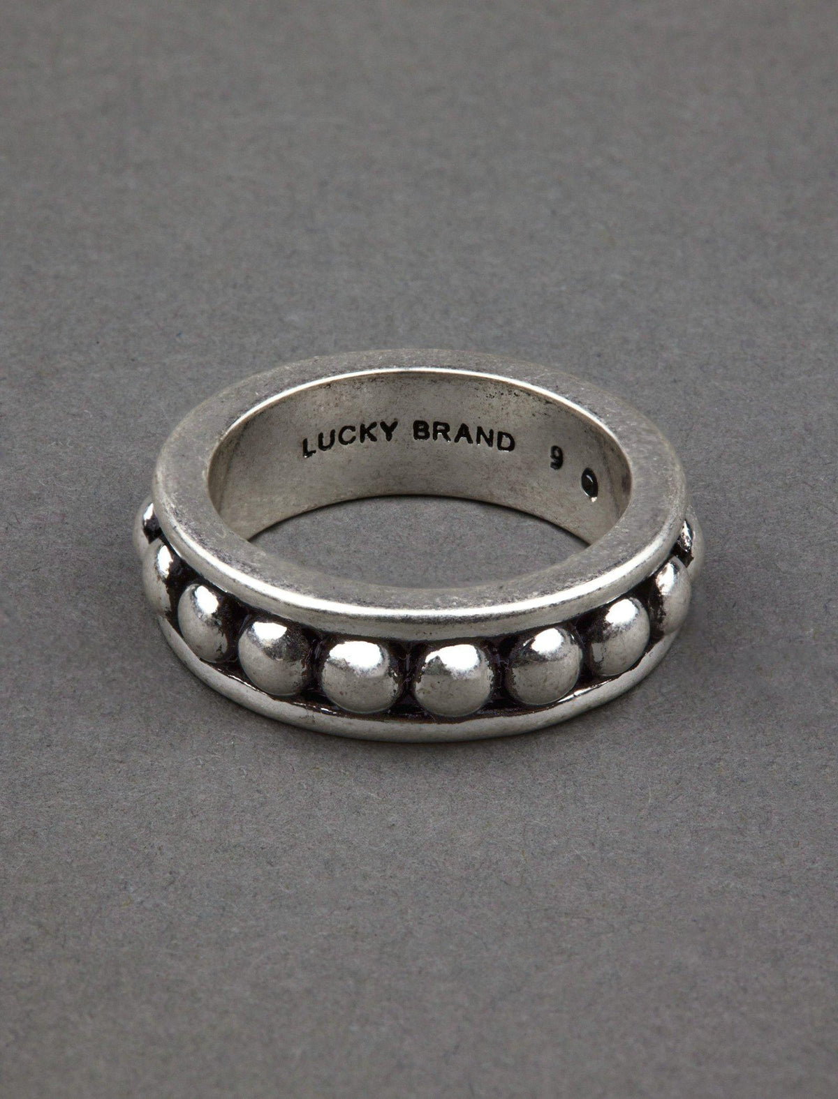 Lucky Brand Men's Granulated Ring Silver