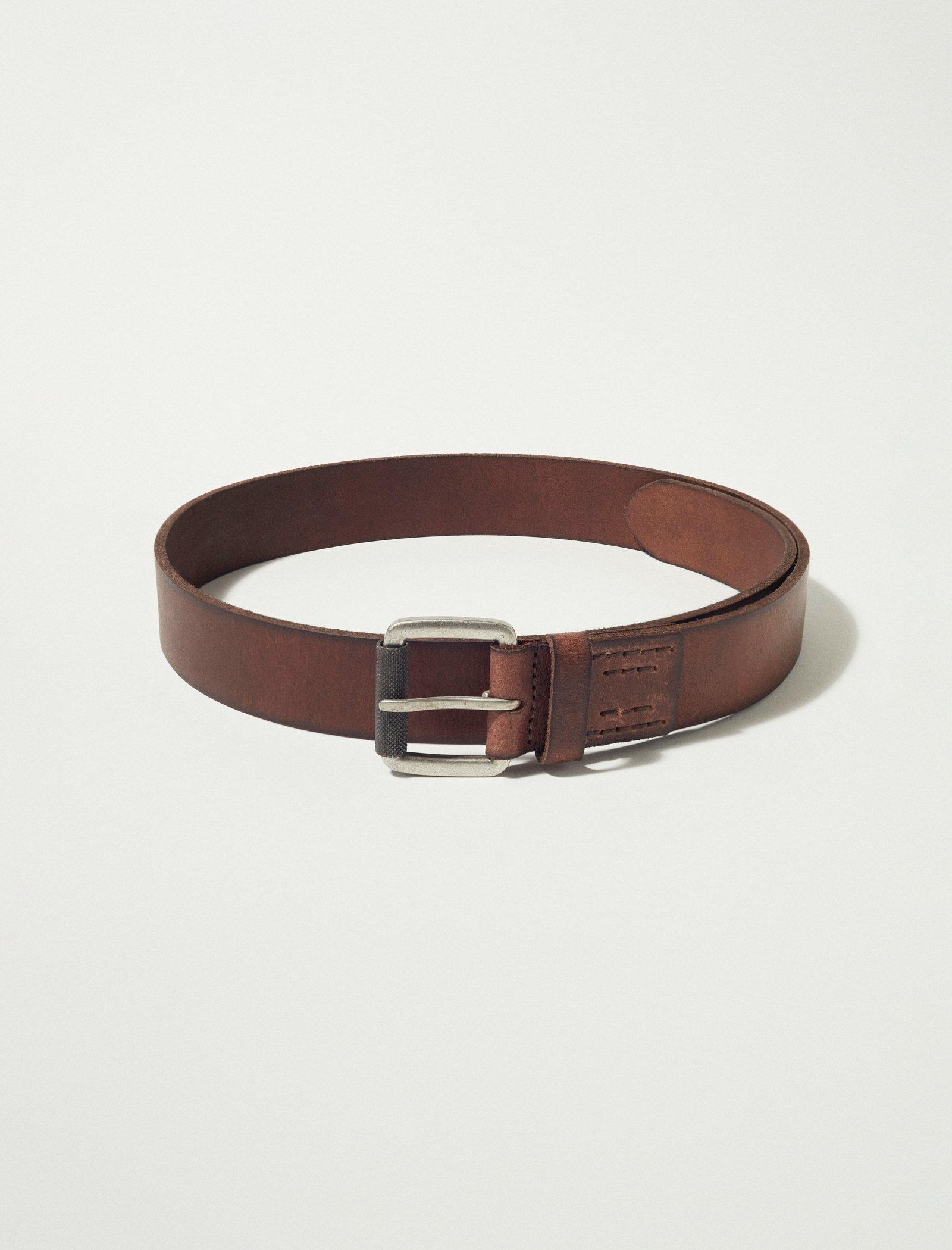 Lucky Brand Men's Leather Tab Belt - Men's Accessories Belts Light Brown