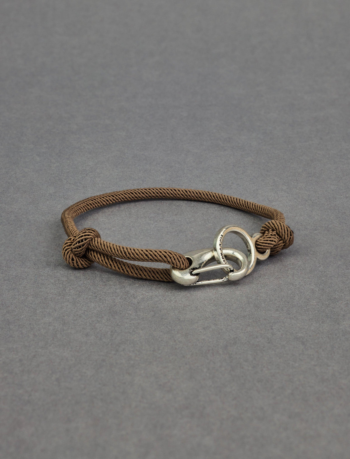 Lucky Brand Men's Rope Hook Bracelet Silver