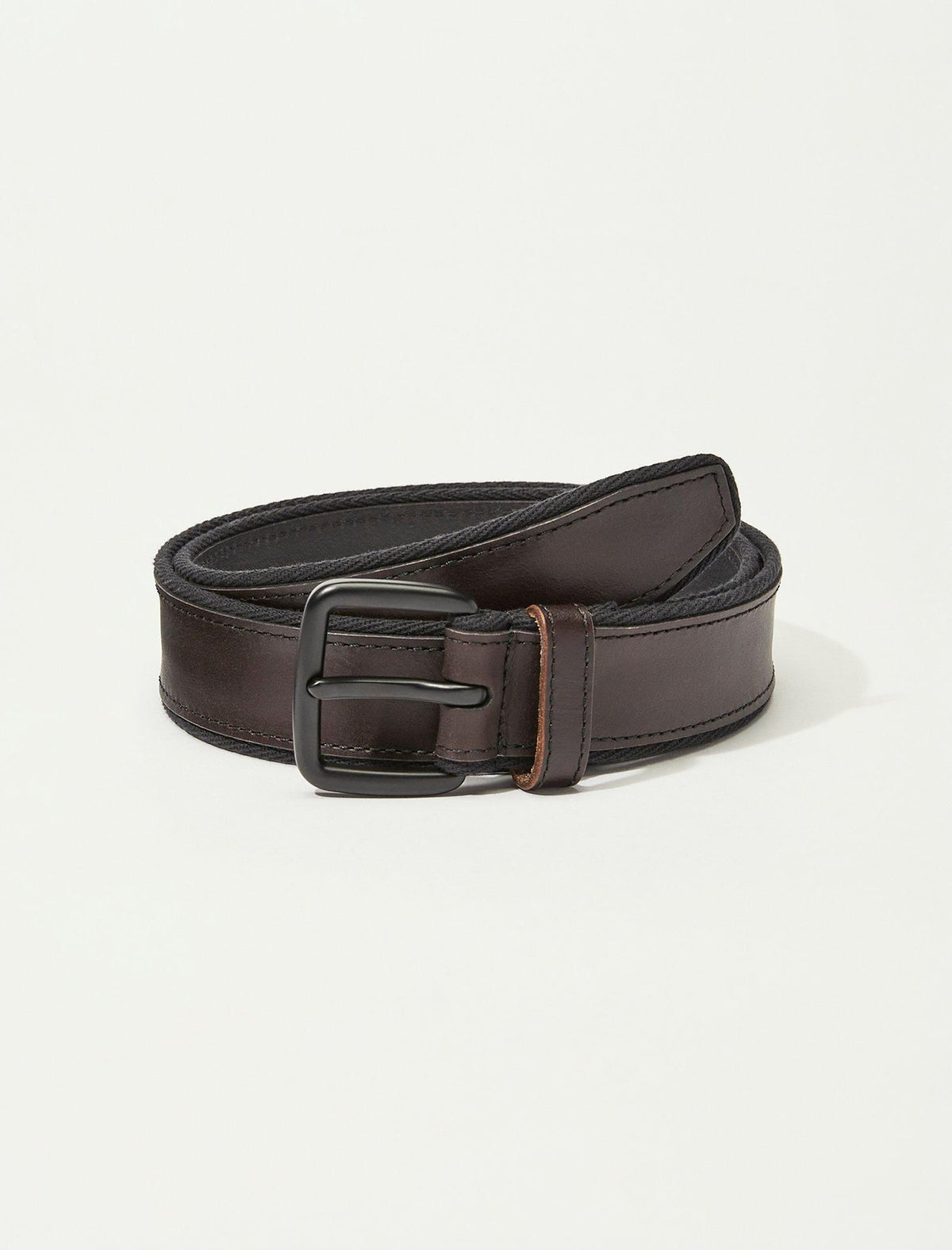 Lucky Brand Men's Stitch Detail Belt Black