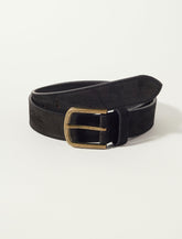 Lucky Brand Mens Suede Belt - Men's Accessories Belts Black