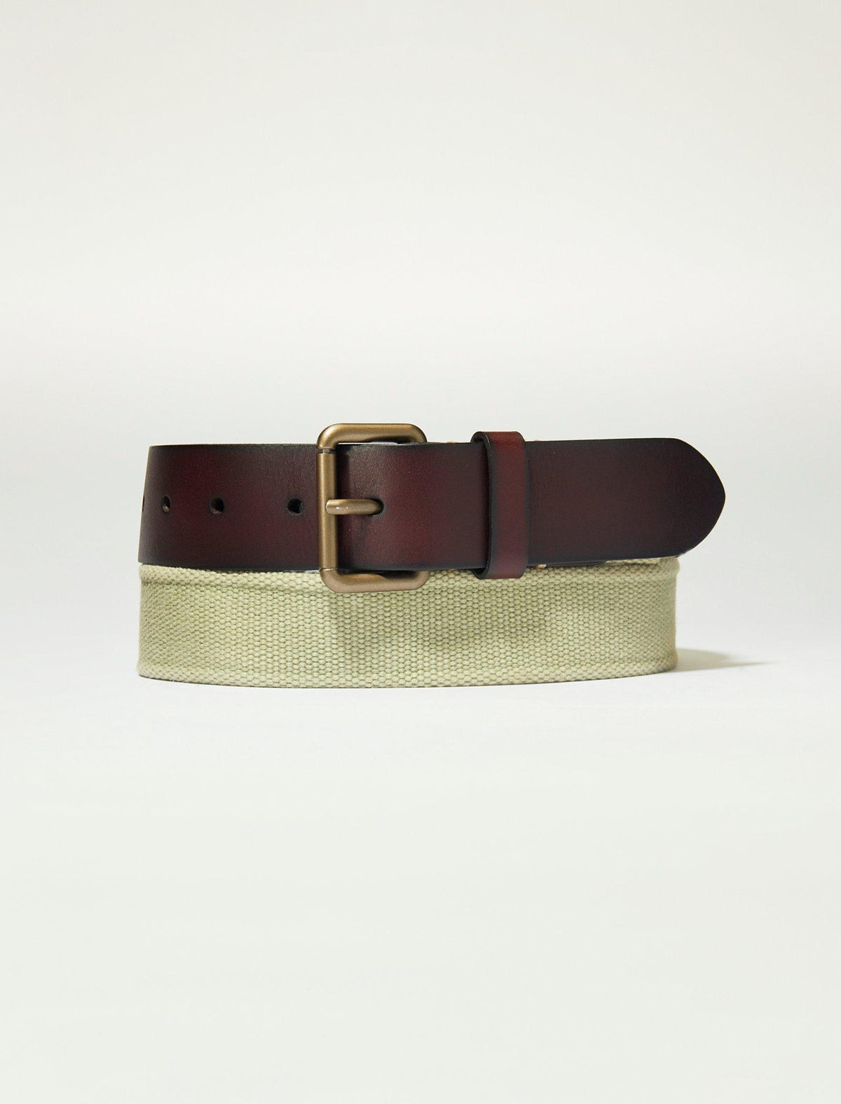 Lucky Brand Mens Washed Webbed Belt Dusty Olive