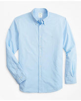 Brooks Brothers Men's Milano Fit Garment-Dyed Sport Shirt Light Blue