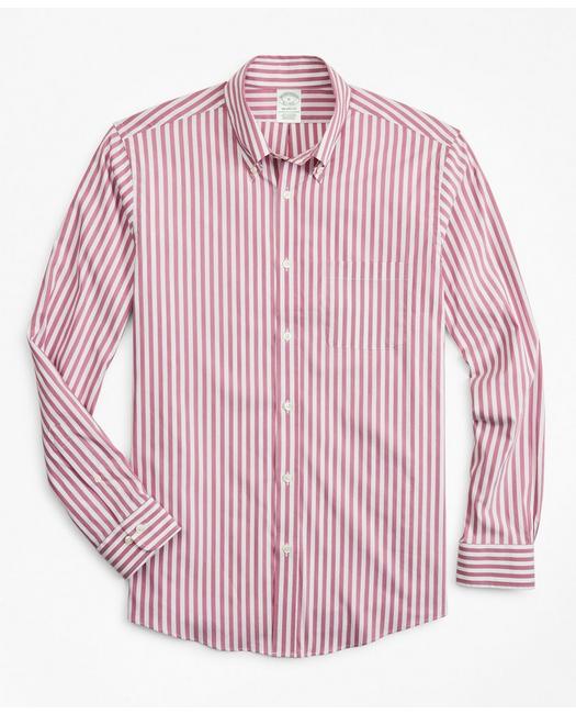 Brooks Brothers Men's Milano Slim-Fit Sport Shirt Pink