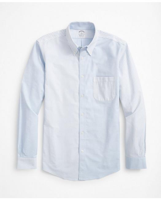 Brooks Brothers Men's Regent Regular-Fit Light-Blue Fun Sport Shirt Light Blue