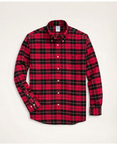 Brooks Brothers Men's Regent Regular-Fit Portuguese Flannel Shirt Red/Black