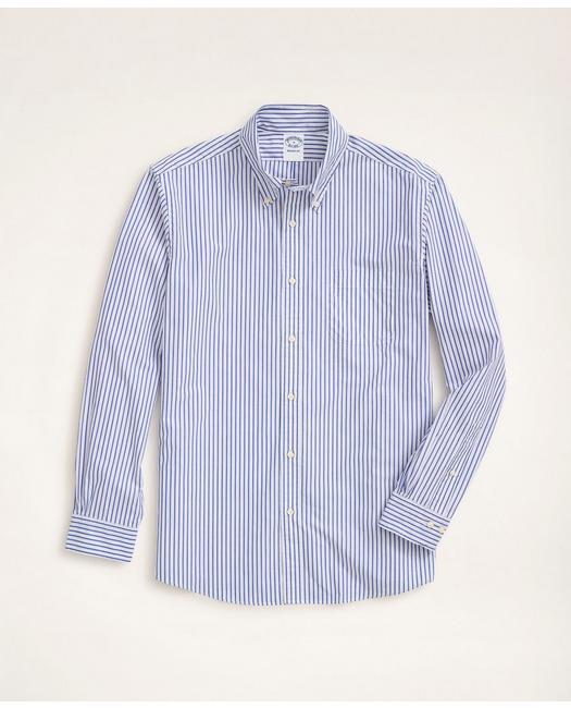 Brooks Brothers Men's Regent Regular-Fit Original Broadcloth Sport Shirt Blue