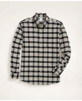 Brooks Brothers Men's Milano Slim-Fit Portuguese Flannel Shirt White/Black