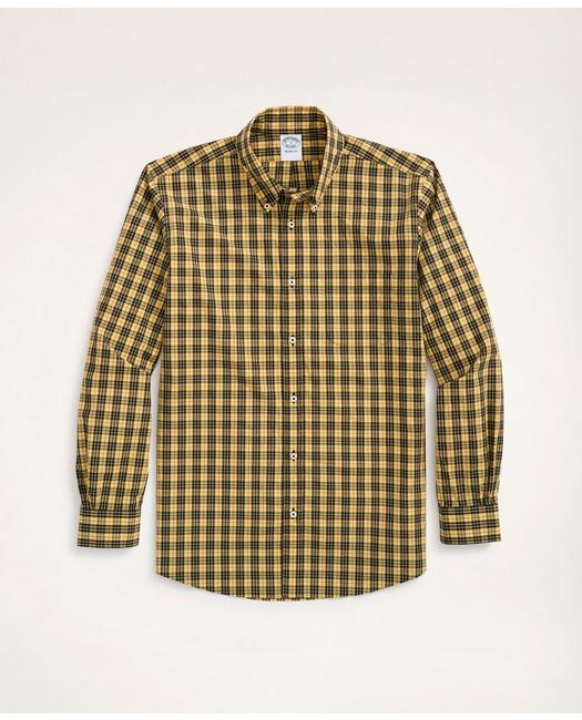 Brooks Brothers Men's Regent Regular-Fit Original Broadcloth Sport Shirt Yellow