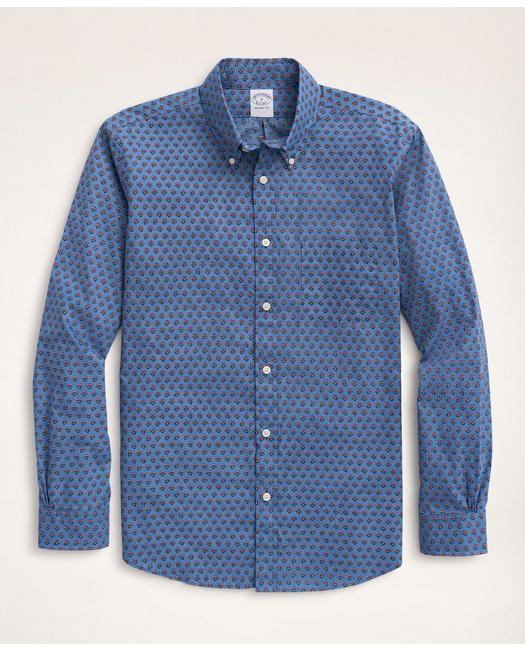 Brooks Brothers Men's Regent Regular-Fit Sport Shirt Blue