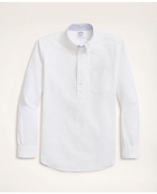 Brooks Brothers Men's Regent Regular-Fit Original Oxford Popover Shirt White