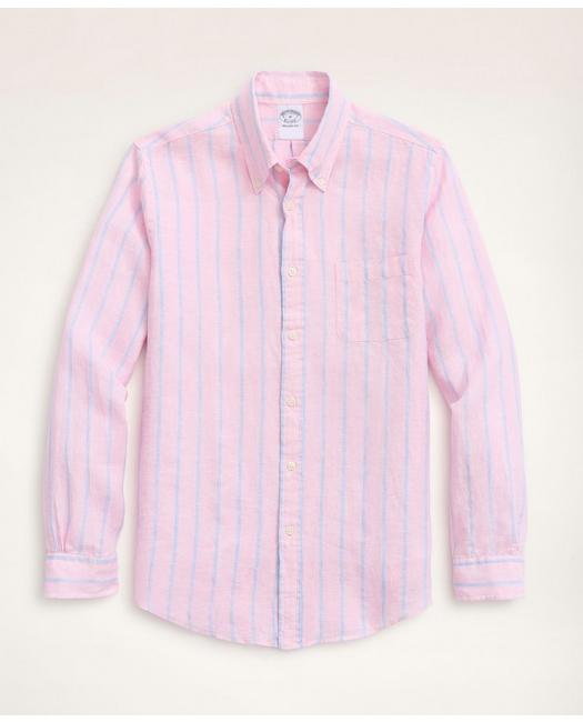 Brooks Brothers Men's Regent Regular-Fit Sport Shirt Pink/Blue