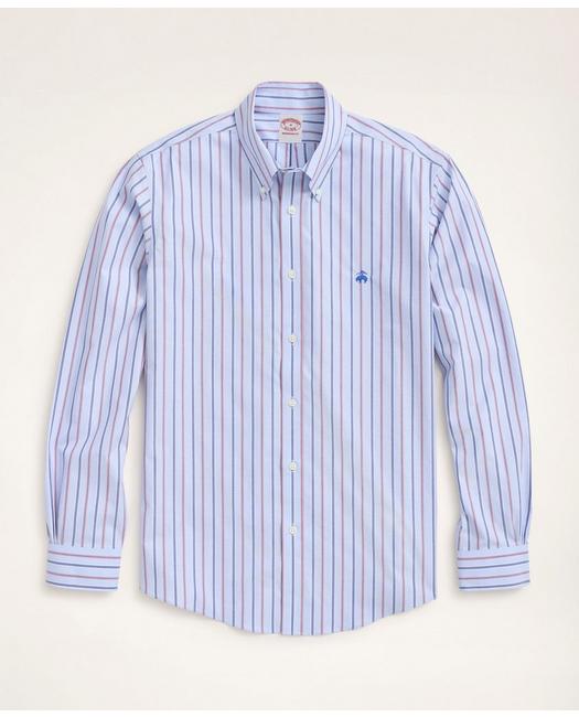 Brooks Brothers Men's Stretch Madison Relaxed-Fit Sport Shirt Light Blue