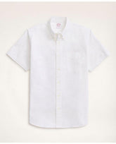 Brooks Brothers Men's Original Polo Button-Down Oxford Short-Sleeve Shirt White