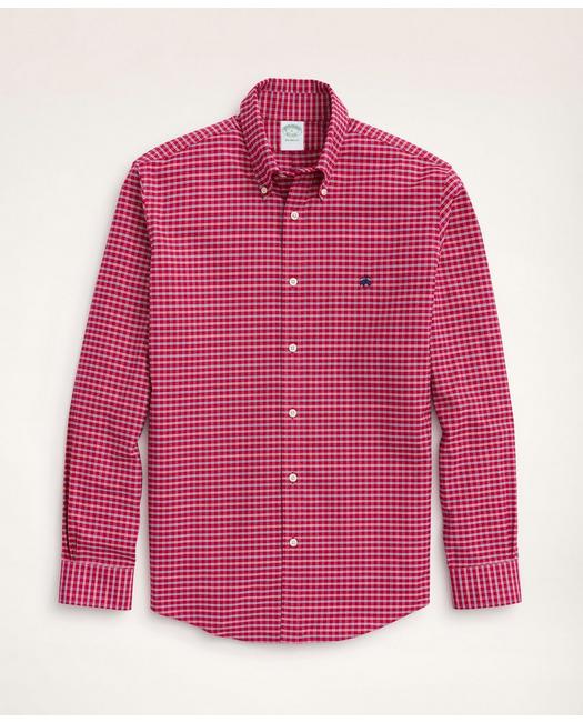 Brooks Brothers Men's Milano Slim-Fit Sport Shirt Red