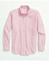 Brooks Brothers Men's Stretch Non-Iron Oxford Button-Down Collar Pink