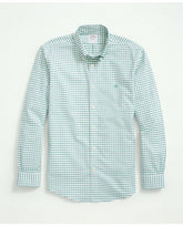 Brooks Brothers Men's Non-Iron Oxford Button-Down Collar Sport Shirt Green