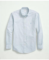 Brooks Brothers Men's Stretch Non-Iron Oxford Button-Down Collar Aqua