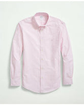 Brooks Brothers Men's Stretch Non Iron Oxford Button-Down Collar Sport Shirt Pink