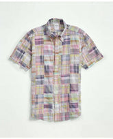 Brooks Brothers Men's Washed Cotton Madras Pink