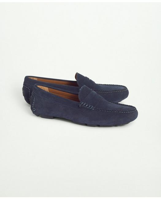 Brooks Brothers Men's Bellport Driving Moc Shoes Navy