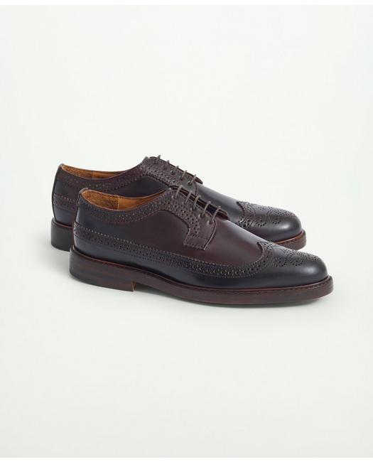 Brooks Brothers Men's Rancourt Cordovan Longwing Shoes Burgundy