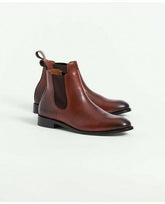 Brooks Brothers Men's Leather Chelsea Boots Cognac