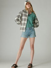 Lucky Brand Mid Rise Ava Short Jet Setter Rolled