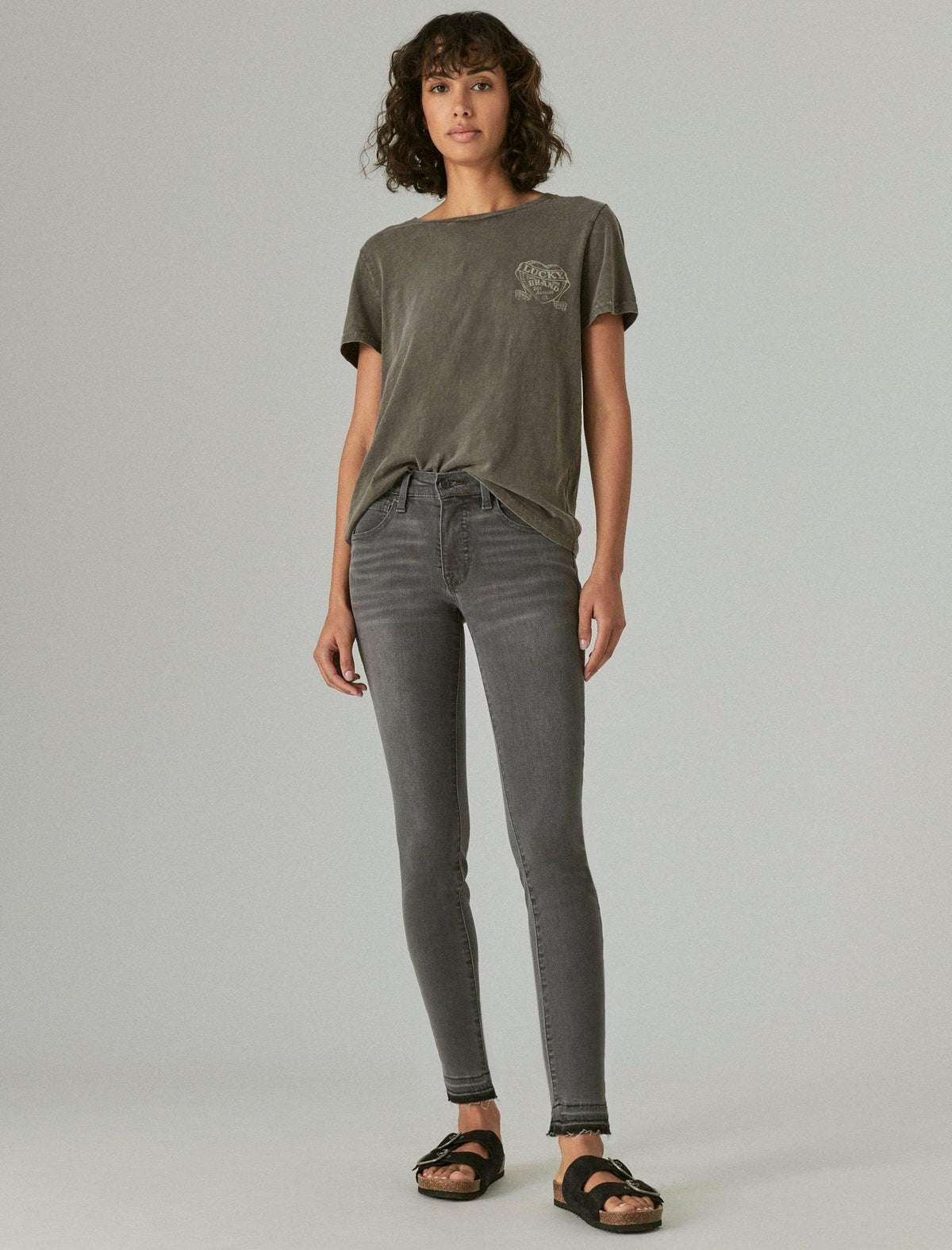 Lucky Brand Mid Rise Ava Skinny Smoke