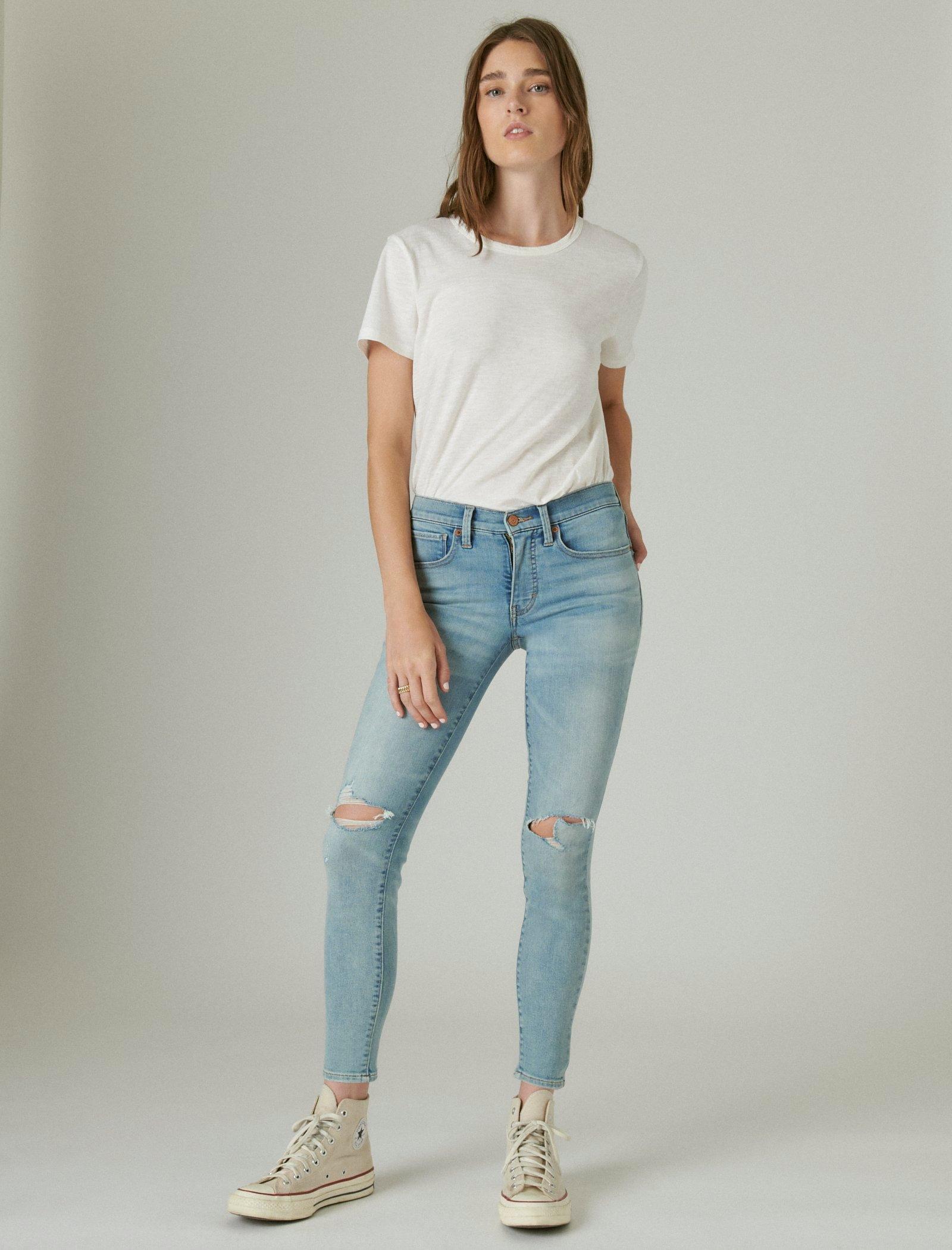 Lucky Brand Mid Rise Ava Skinny Olancha Dest