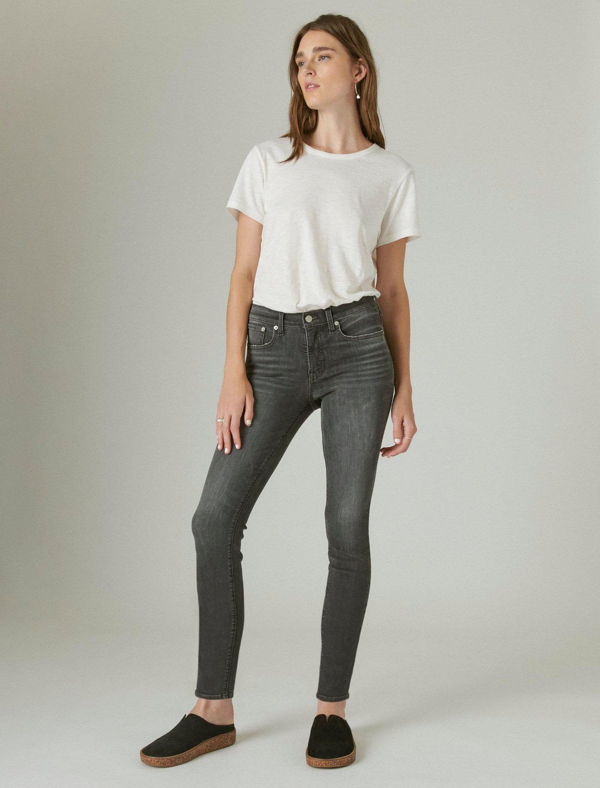 Lucky Brand Mid Rise Ava Skinny Jean Pinchot