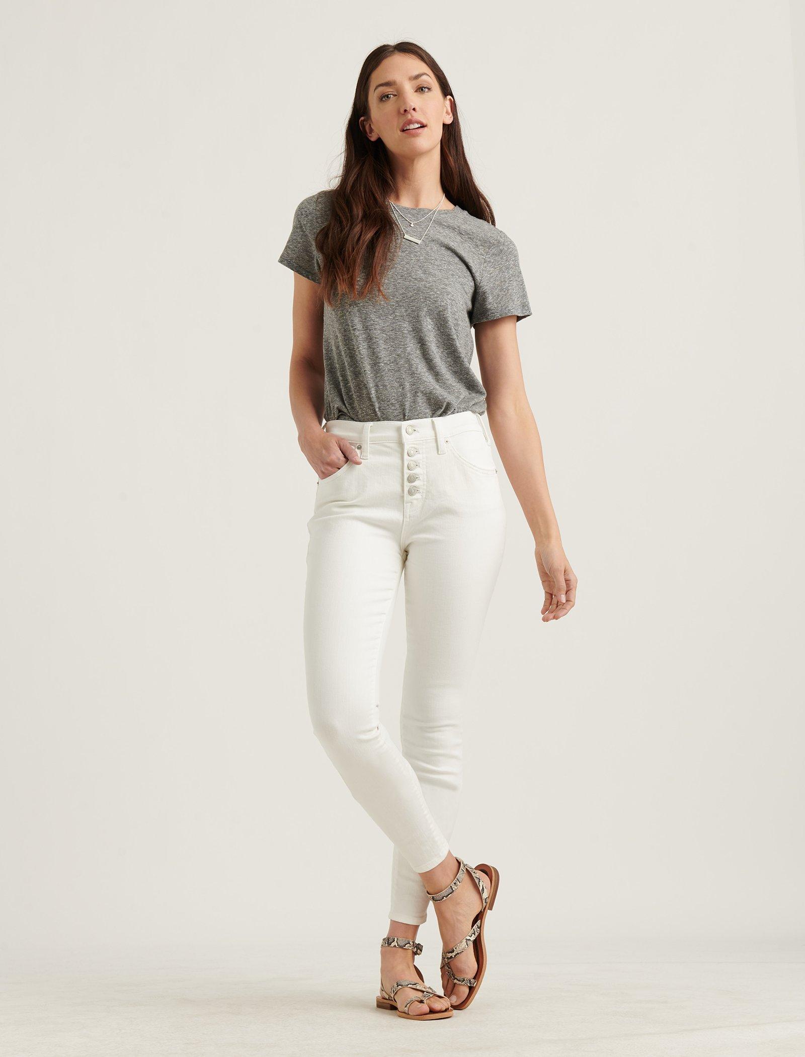 Lucky Brand Mid Rise Ava Skinny Jean Clean White