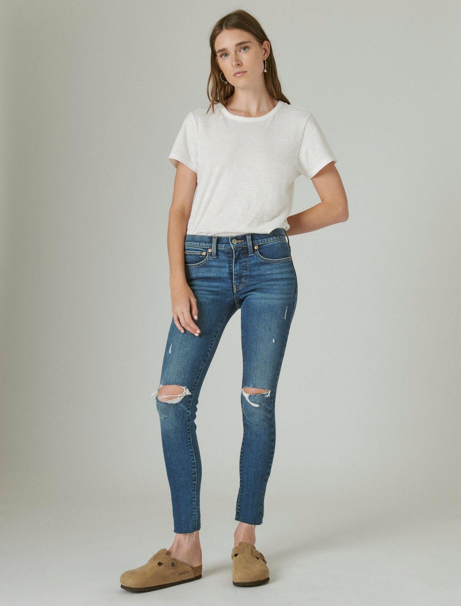 Lucky Brand Mid Rise Ava Skinny Jean Conness Dest Ct